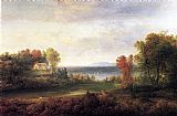 Hudson Canvas Paintings - Hudson River Landscape